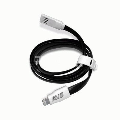Кабель iPhone 5/6/7/8/X 8pin AVS 1м черный IP-551