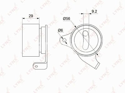 Ролик натяжной ремня ГРМ Toyota Corolla E1011 1.3-1.4 92-00 Paseo 1.3-1.5 88-00 PB-1068 LYNX 