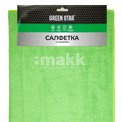 Салфетка из микрофибры 50x60 Green Star зеленая 300 гр/м2 "В"