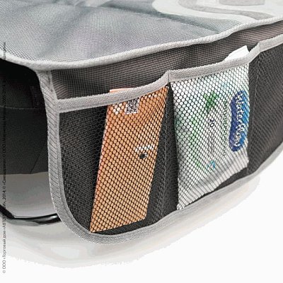 Накидка защитная SM/COV-010 GY/BL под детское кресло на сиденье СМЕШАРИКИ