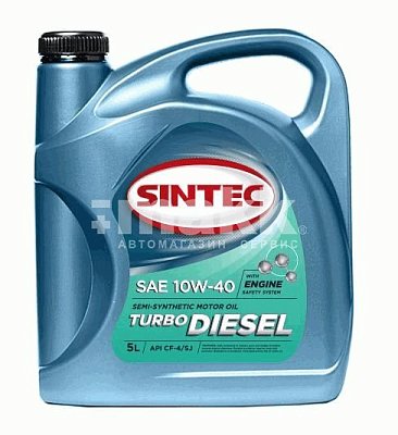 Масло моторное SINTEC Turbo Diesel 10w40 п/синт. API CF-4/SJ   5л