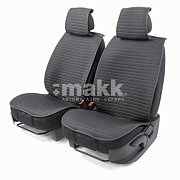 Накидки на сиденье Car Performance передние 2 шт fiberflax черн/серые 5шт/уп CUS-1022 BK/GY