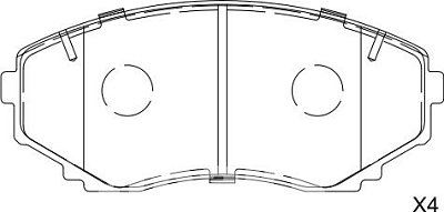 Колодки тормозные дисковые передние BP25376 SB NAGAMOCHI