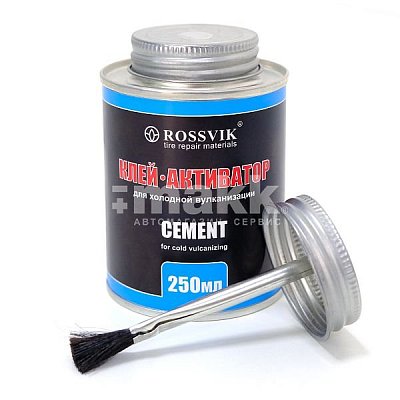 Клей самовулканизующийся для холодной вулканизации (клей-активатор) ROSSVIK 340гр/250 мл с кистью
