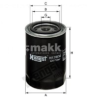 Фильтр масляный Hengst H17W30 (W 940/66) Audi; Skoda; VW