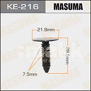 Клипса пластм. крепежная KE-216 Европа Masuma