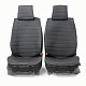 Накидки на сиденье Car Performance передние 2 шт fiberflax черн/серые 5шт/уп CUS-1022 BK/GY
