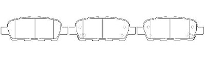 Колодки тормозные дисковые задние NISSAN Juke F15 T31 Teana J32R Cube Z12 BP22466  SB NAGAMOCHI