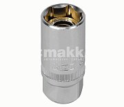 Головка свечная глубокая шестигранная 1/2" 16 мм с магнитом Кraft 700801