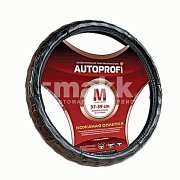 Оплетка нат.кожа/крокодил черный Autoprofi AP-156 BK (M) 25шт/уп "В"