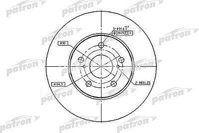 Диск тормозной передний PBD4204 PATRON
