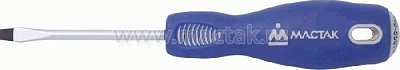 Отвертка шлицевая Slotted 8.0 x150 мм, силовая, держатель Мастак 040-80152H