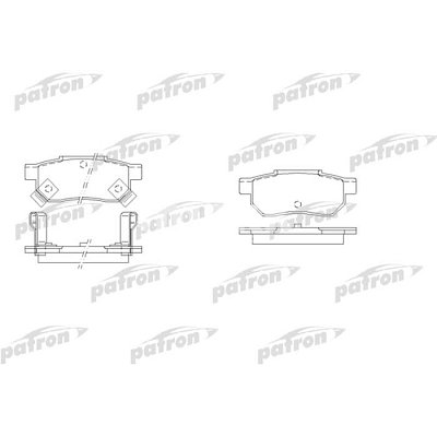 Колодки тормозные дисковые задние PBP621 PATRON