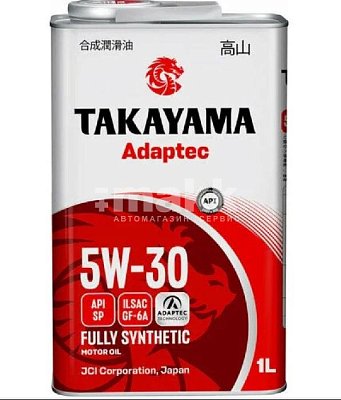 Масло моторное TAKAYAMA Adaptec 5W30 синт ILSAC GF-6A, API SP  1л (металл) 
