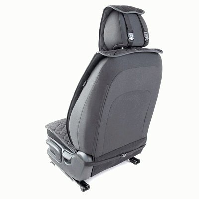 Накидки на сиденье Car Performance передние 2 шт алькантара черн/серые 5шт/уп CUS-1012 BK/GY