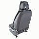 Накидки на сиденье Car Performance передние 2 шт алькантара черн/серые 5шт/уп CUS-1012 BK/GY