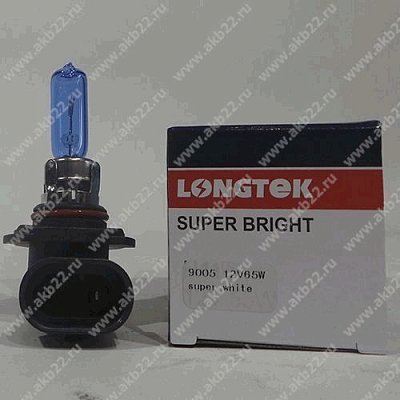 Автолампа HB3 12V 65W супер белая LONGTEK 9005  20203W P20d  