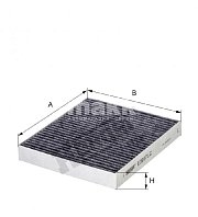 Фильтр салонный Hengst E3917LC (CUK 2141) CITROEN C-Crosser, MITSUBISHI Lanser, угольный