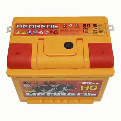 Аккумуляторная батарея 60 Ач Медведь VLA Ca/Ca о/п 242*175*190