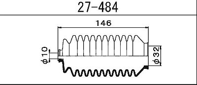 Пыльник рулевой рейки Toyota Carina 27-484 Maruichi 