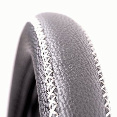 Оплётка экокожа черн/серая  Autoprofi 20шт/уп AP-1931 BK/GY (M)