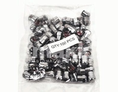 Колпачок камеры (золотника) декоративный, хром-пластик 41077