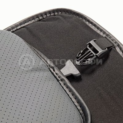 Накидка на сиденье AUTOPROFI каркасная экокожа HIT-310G BK/D.GY
