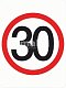 Наклейка "Ограничитель скорости" 30км/ч круглая d 14,6см A3001