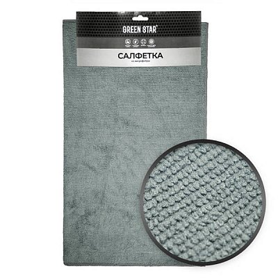 Салфетка из микрофибры 50x60 Green Star темно-серая 300 гр/м2 