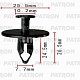Клипса пластмассовая Ford, GM. 8mm бампер, подкрылок P37-0138 Patron