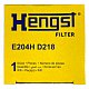Фильтр масляный Hengst E204H D218 (HU 6004 x) BMW, TOYOTA