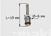 Золотник (ниппель заправочный) нижняя резьба М6*1 Volvo, GM