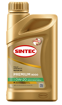 Масло моторное SINTEC PREMIUM 9000 0W20 синт. API SN plus ACEA C5 1л