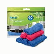 Набор салфеток из микрофибры 25х25см Kolibriya Nimbi-40 набор 6шт Nim-0547.6