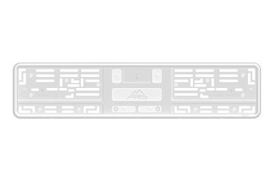 Рамка номерного знака силиконовая Белая c пластиковой основой 1606W