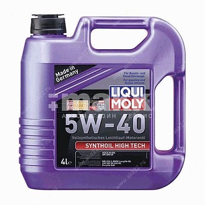Масло моторное LIQUI MOLY Sinthoil High Tech 5W40 API SN ACEA A3/B4 синт. 4л