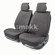Накидки на сиденье Car Performance передние 2 шт  fiberflax черн/бежевые 5шт/уп CUS-2022 BK/BE