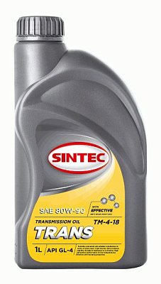 Масло трансмиссионное SINTEC TRANSMISSION 80W90 мин API GL-4 ТМ-4-18 1л 