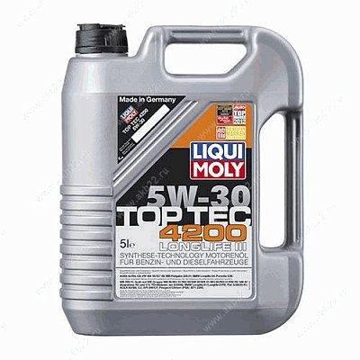 Масло моторное LIQUI MOLY Top Tec 4200 New Generation 5W30 синт. API SP ACEA C3 5л