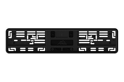 Рамка номерного знака силиконовая Черная c пластиковой основой 1606B