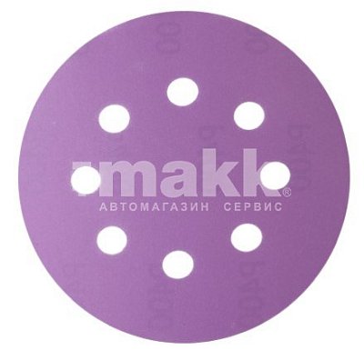 Абразив на пленочной основе SMOOLAD 80Р 125мм 8отв PURPLE CERAMIC 