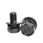 Болт М 6*12 с гровером и шайбой №6 желтый В06А