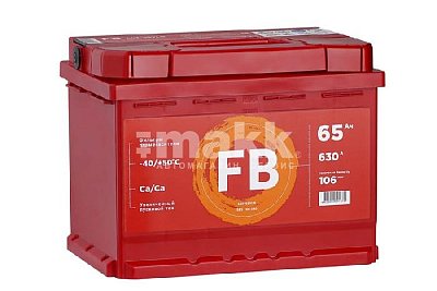 Аккумуляторная батарея 65 Ач FB п/п 24,2*17,5*19