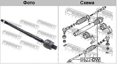 Тяга рулевая Mazda DW#W 0522-DW FEBEST