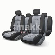 Чехлы AIRBAG полиэстер/велюр, 9 предметов, черный/т.серый 6шт/уп TT-902V BK/D.GY