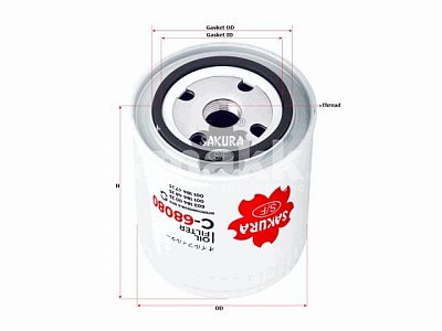 Фильтр масляный C68080 Sakura (W 930/9) MERCEDES-BENZ, TOYOTA, Г*З