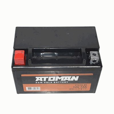 Мото аккумулятор ATOMAN AGM 12V 7Aч (YTX7A-BS) п/п