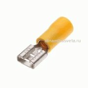 Разъем плоский "мама" изолированный КВТ РПИ-М2,5-(6,3) (латунь,ПВХ синий) (ПЭ10/100)