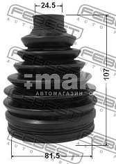 Пыльник ШРУСа Nissan Teana J32, Renault Logan 81.5X107X24.5 наружн. ком-кт 0217P-B30 Febest