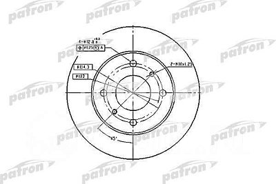 Диск тормозной передний PBD2591 PATRON